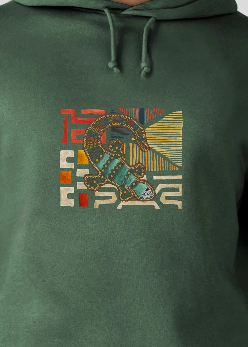 Lizard on abstract - Hoodies