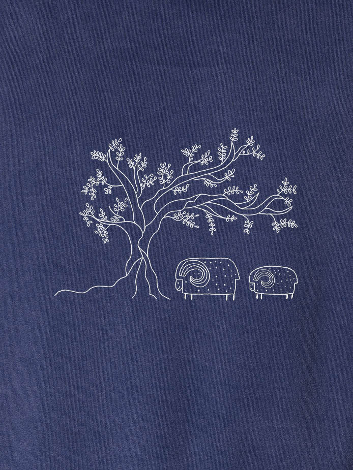 Olive Tree & Sheep  - Stonewashed Hoodie