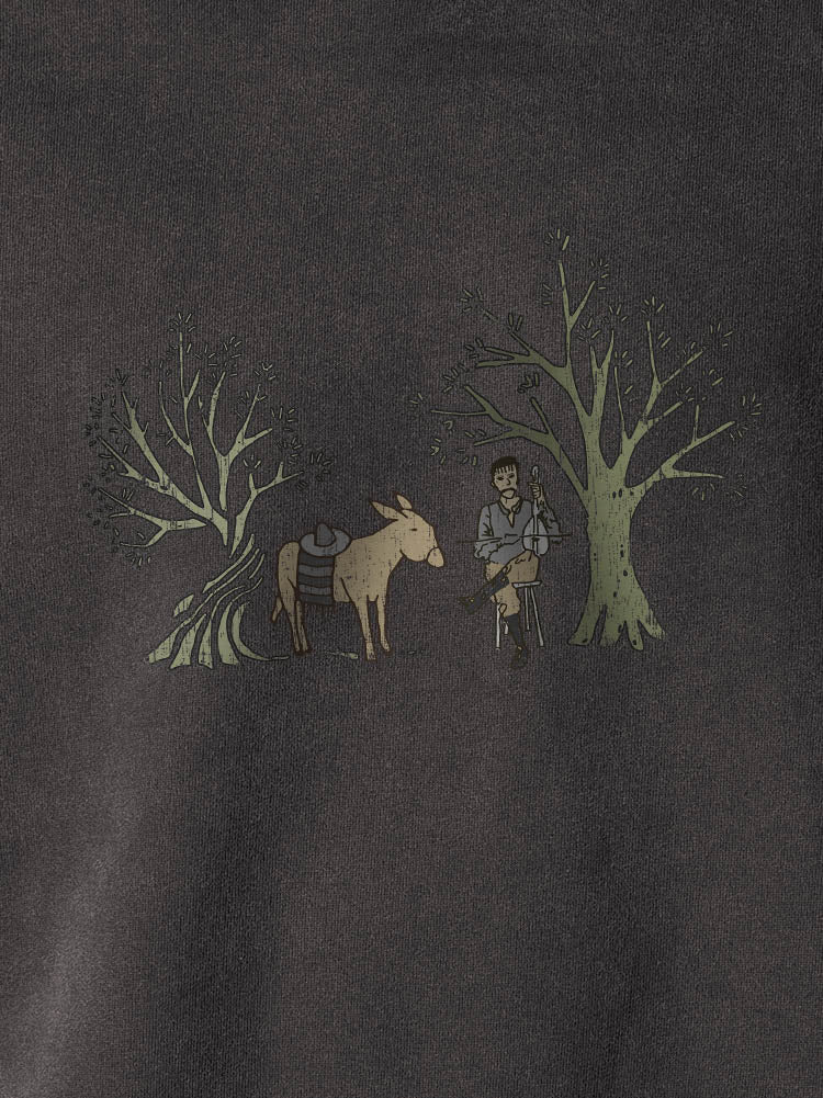 Donkey & Olive Grove  - Stonewashed Hoodie