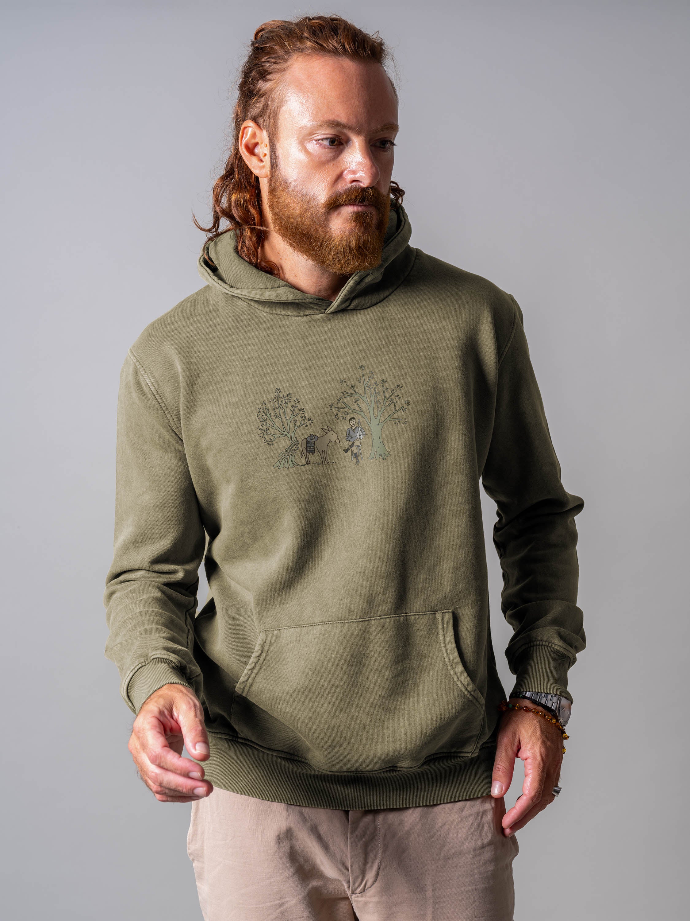 Donkey & Olive Grove  - Stonewashed Hoodie