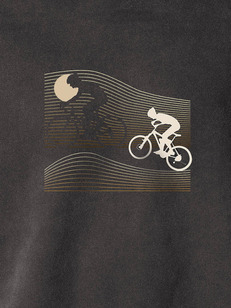 Night Ride Wave  - Stonewashed Hoodie