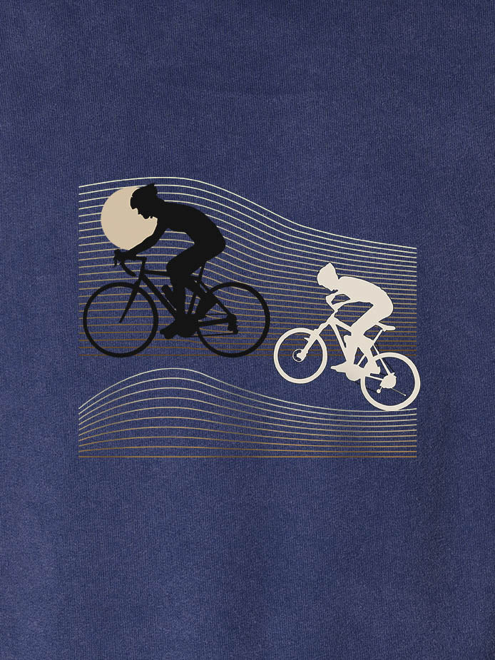 Night Ride Wave  - Stonewashed Hoodie