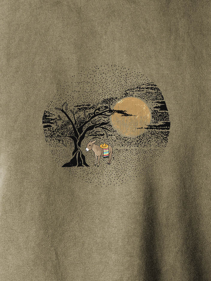 Moonlit Olive Grove  - Stonewashed Hoodie