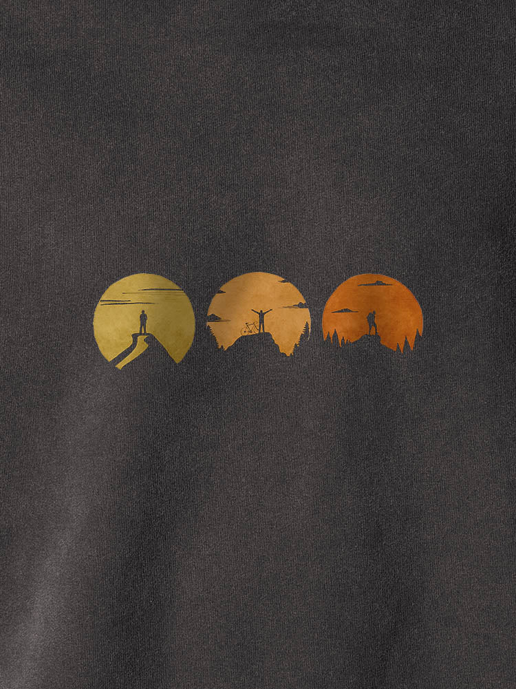 Sunset Silhouettes - Stonewashed Hoodie