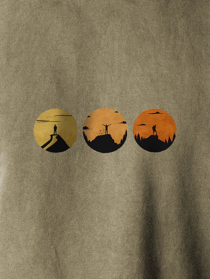 Sunset Silhouettes - Stonewashed Hoodie