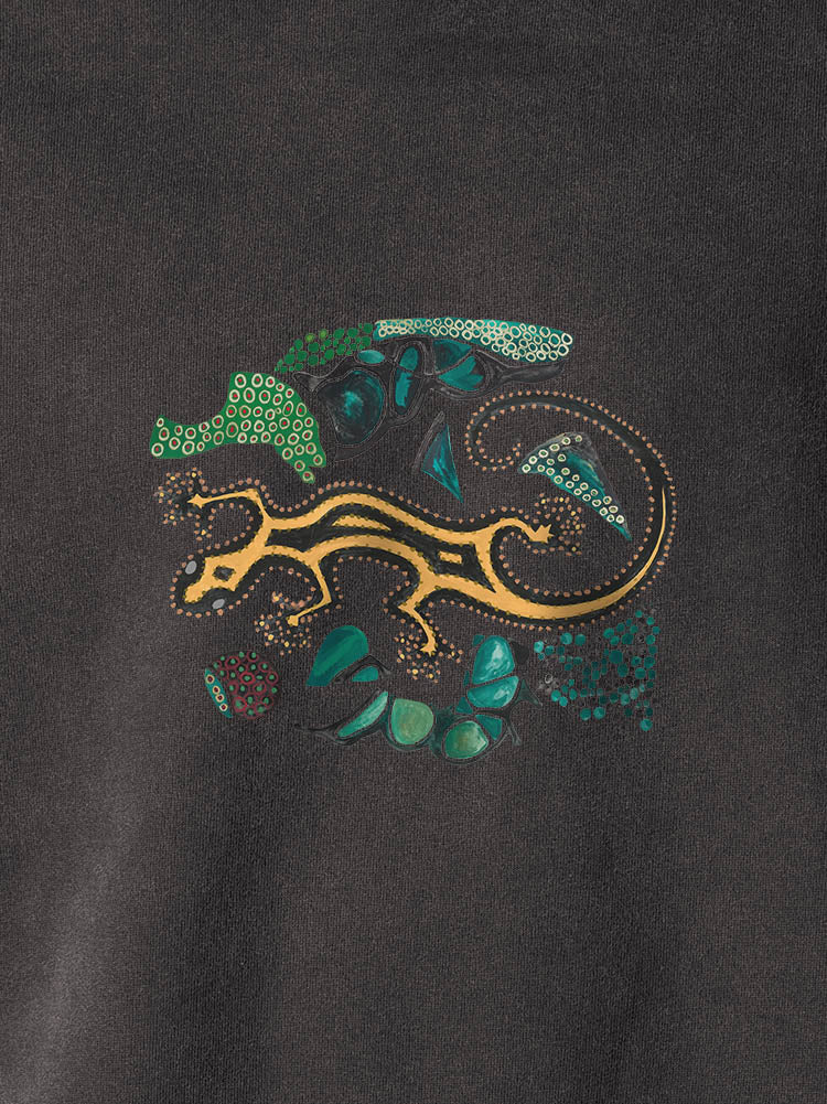 Mosaic Gecko - Stonewashed Hoodie
