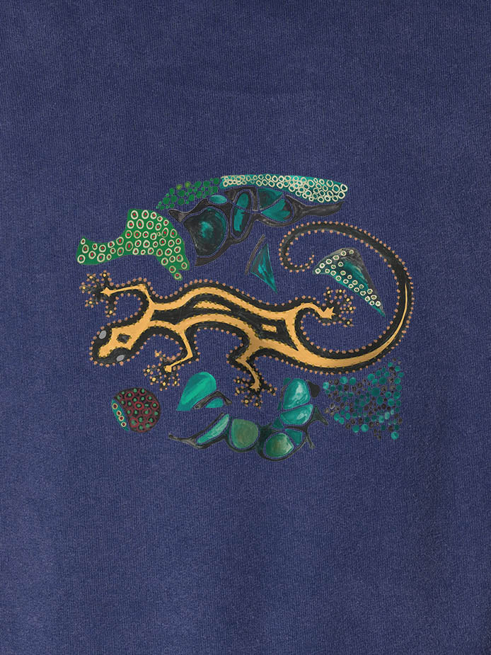 Mosaic Gecko - Stonewashed Hoodie