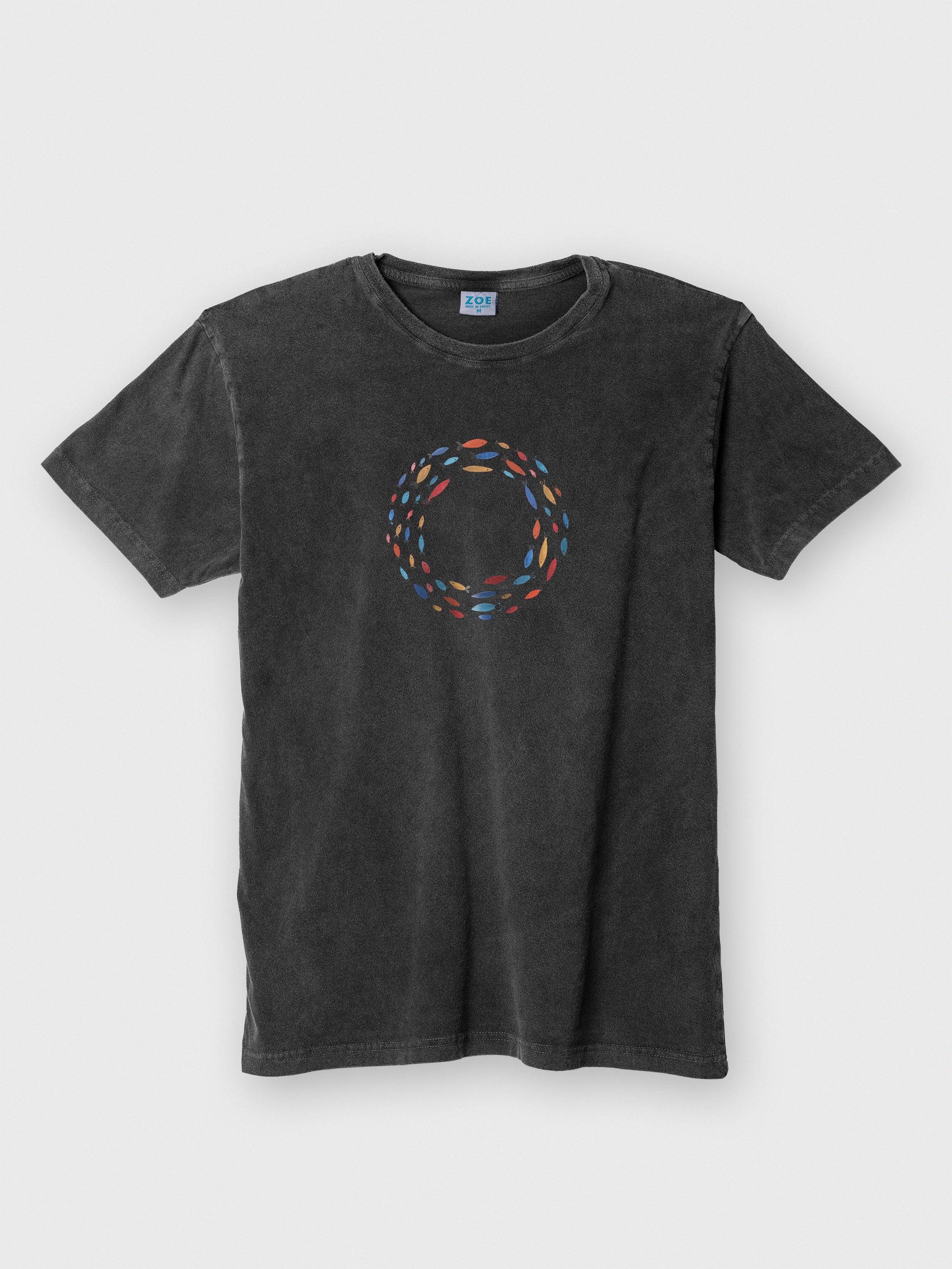 Aegean Fish Circle - Stonewashed T-Shirts