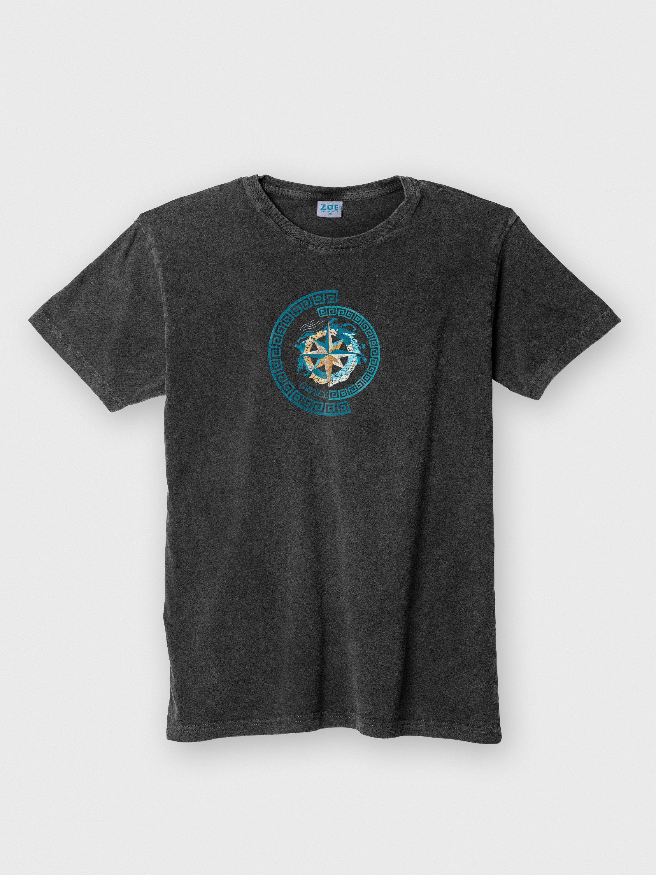 Greek Compass and key pattern - Stonewashed T-Shirts