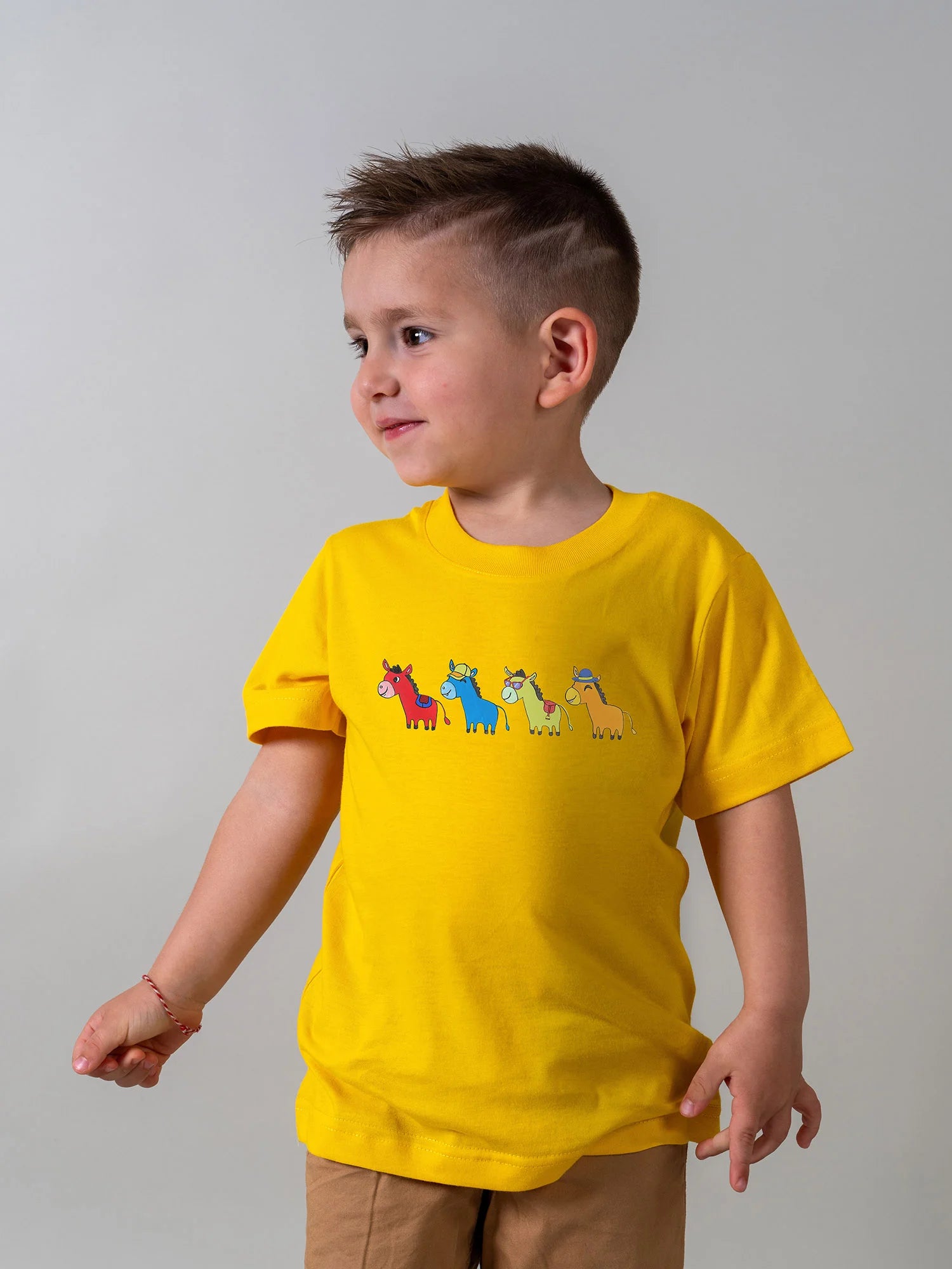 Colorful Cartoon Donkeys - T-Shirts