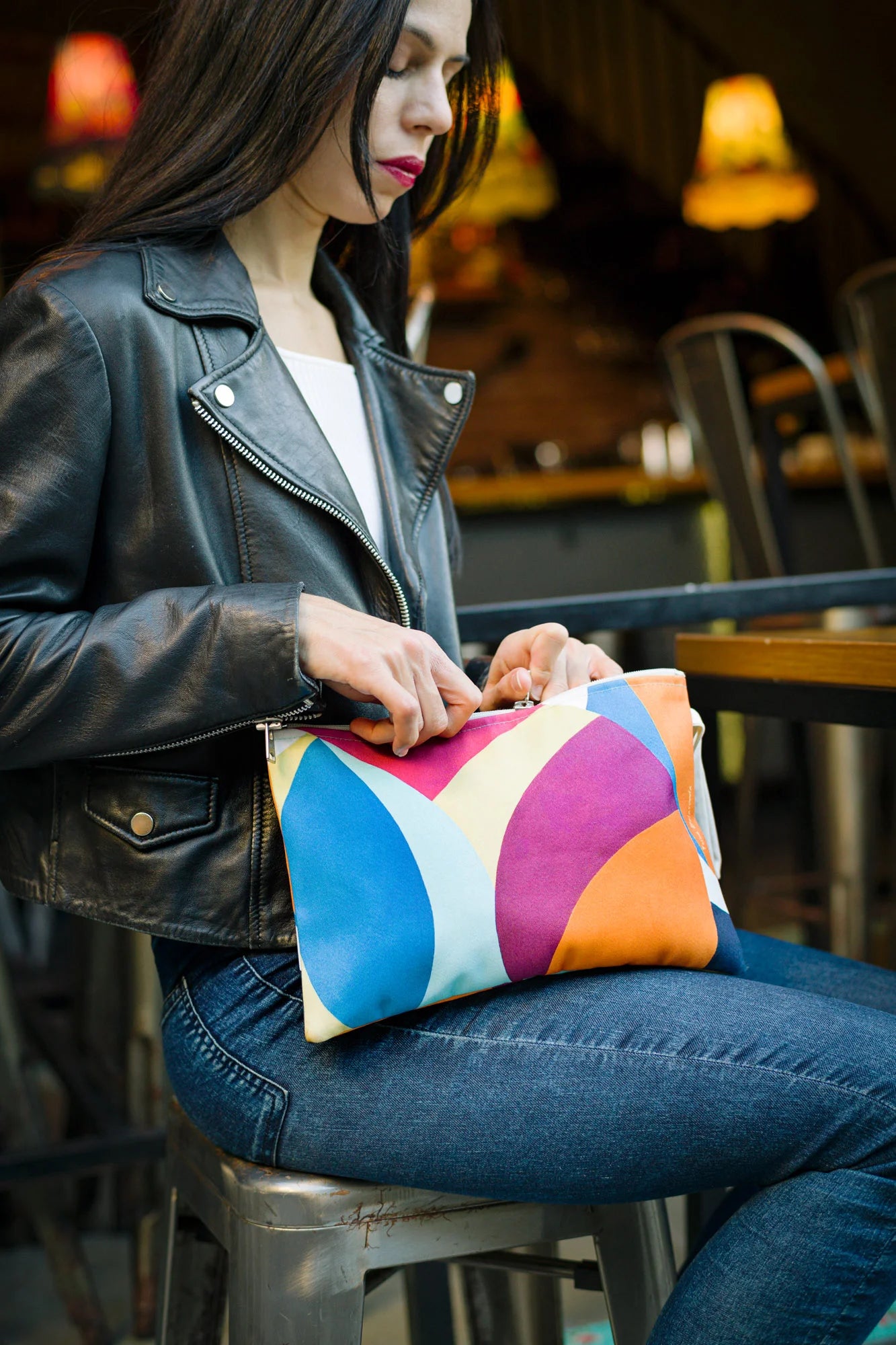 Tzina Dellasouda - Rainbow - Clutches Canvas
