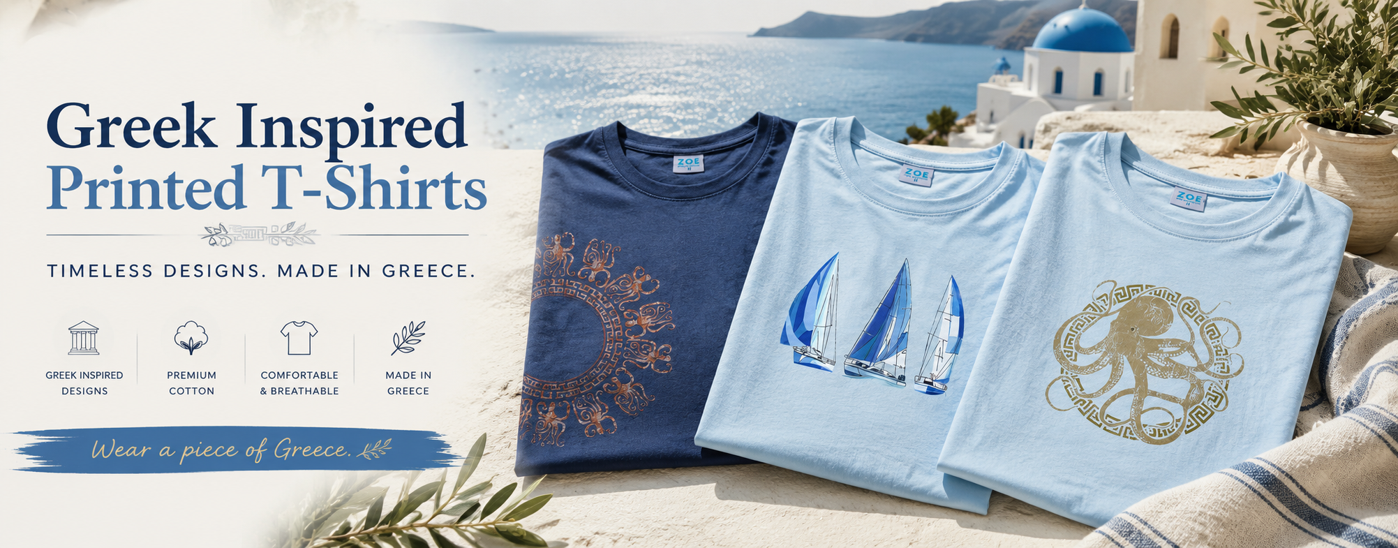 Greek Inspired Printed T-Shirts