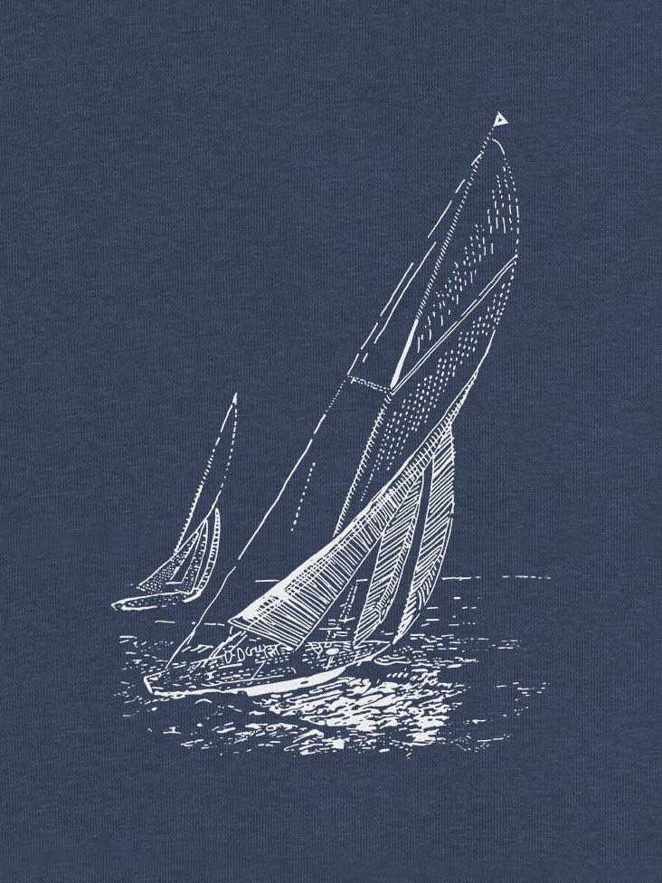 Sailboat Line Art - Hoodies