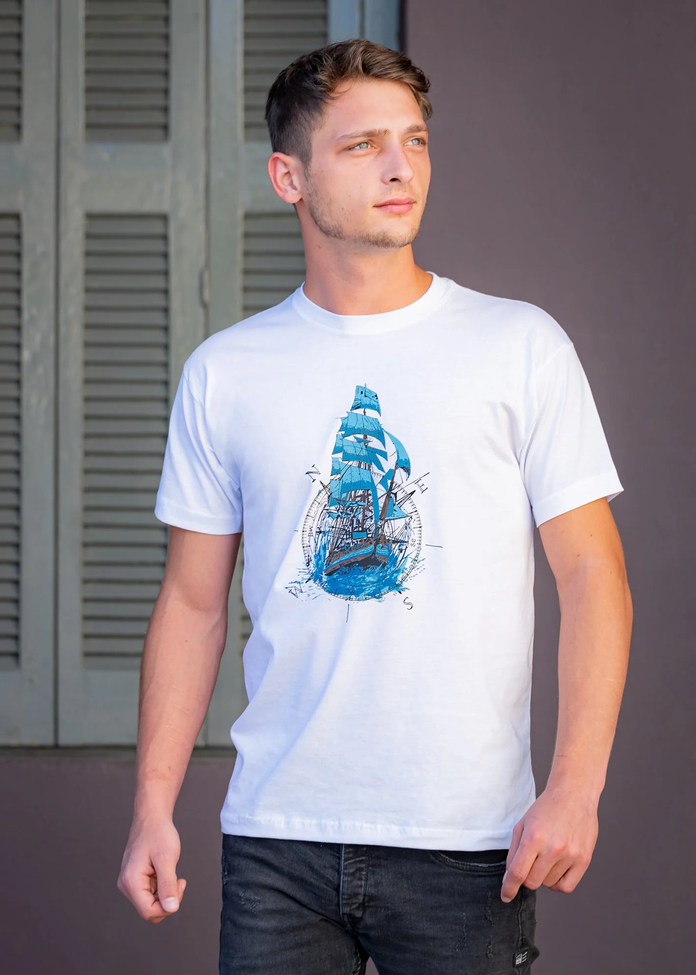 Compass Ship - T-Shirts