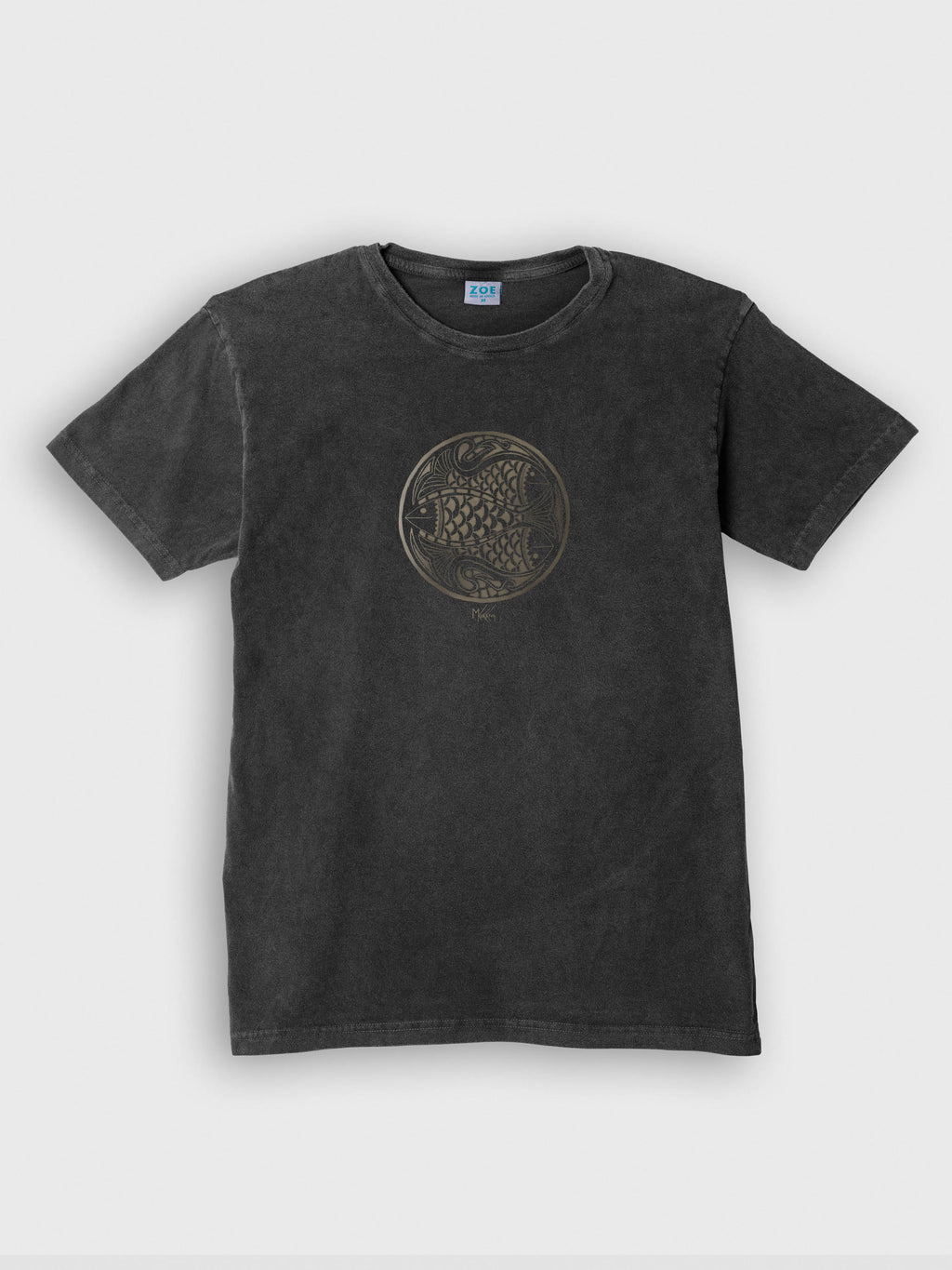 Maria Kokkini - Three Fish in Circle - Stonewashed T-Shirts