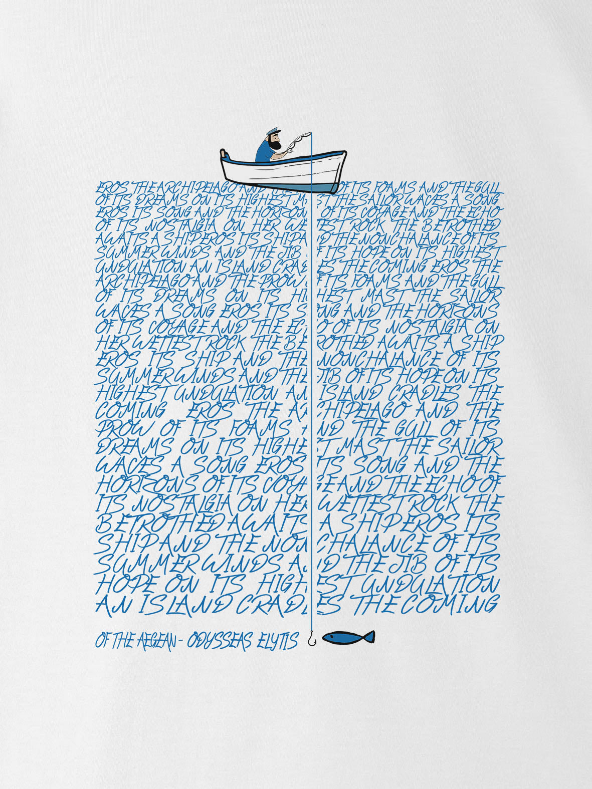 Of the Aegean - Odysseas Elytis Poetry Design - T-Shirts