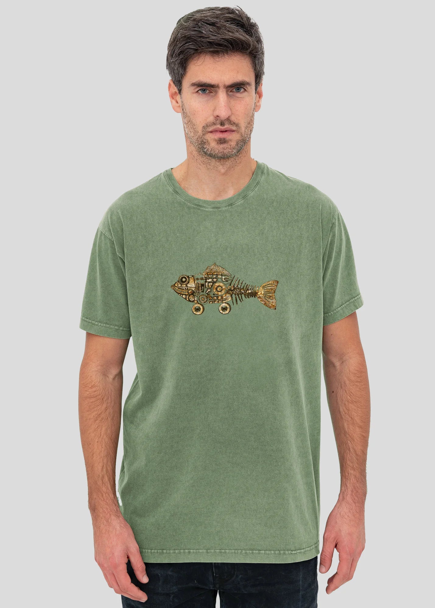 Golden gears of the Deep - Stonewashed T-Shirts