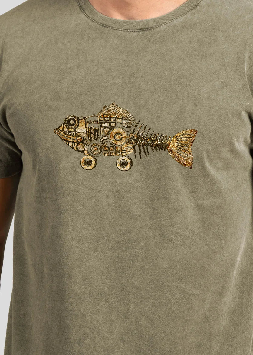 Golden gears of the Deep - Stonewashed T-Shirts