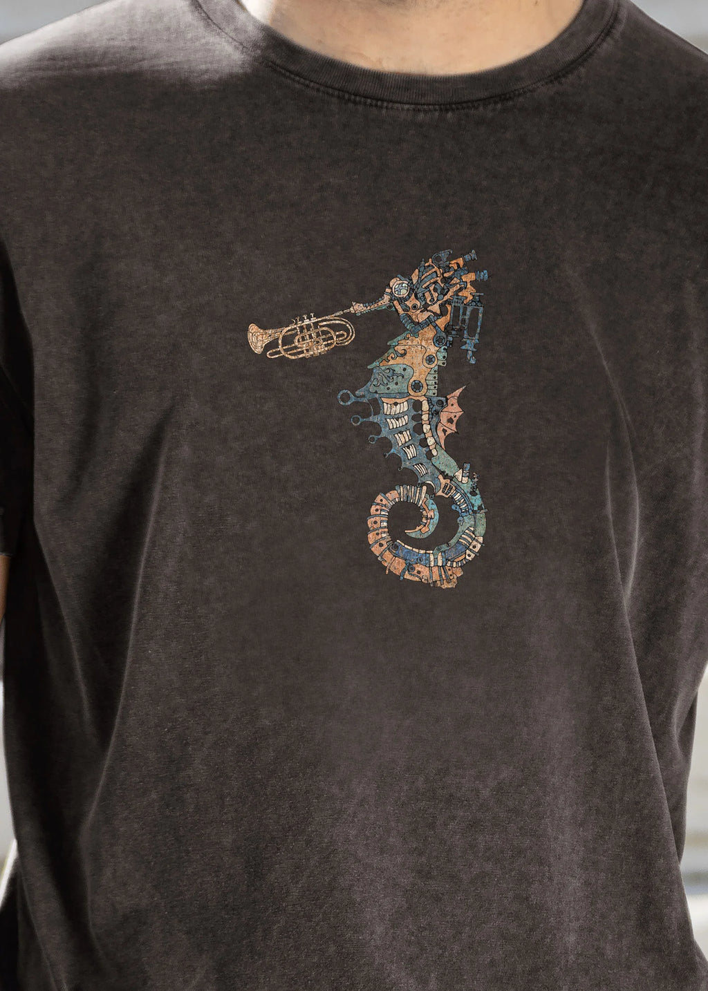 Ballad of the mechanical seahorse - Stonewashed T-Shirts