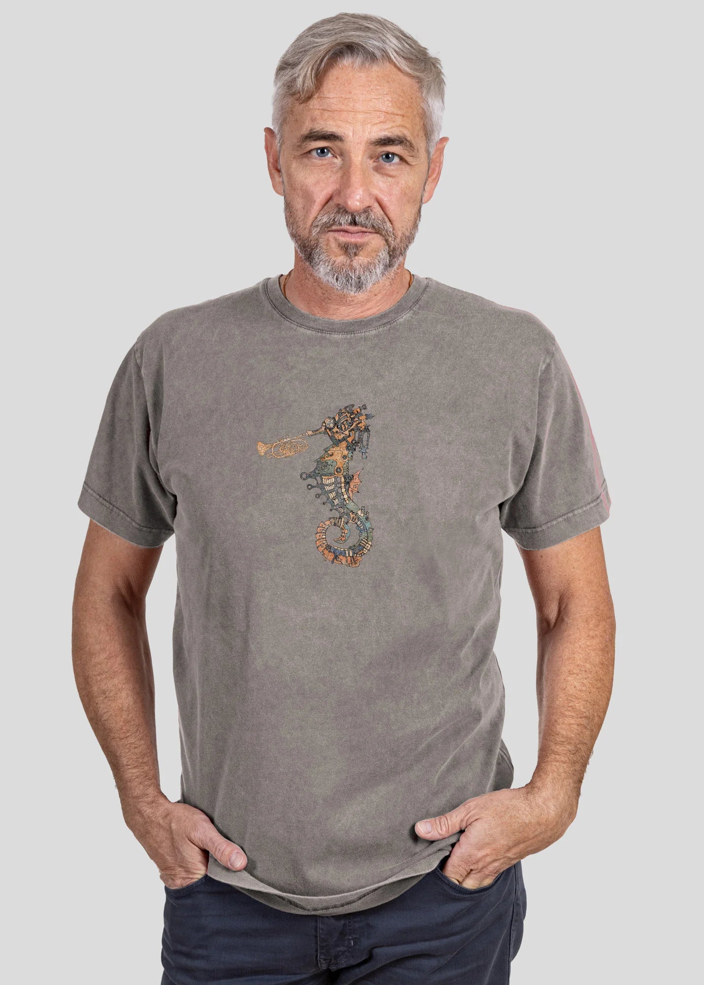 Ballad of the mechanical seahorse - Stonewashed T-Shirts