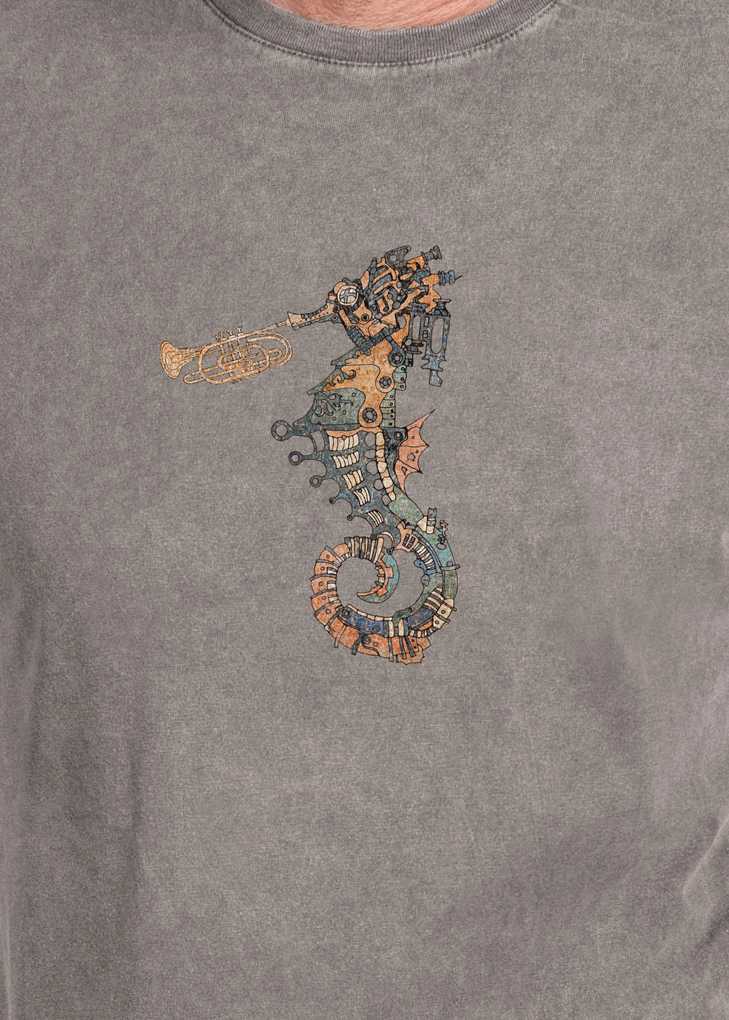 Ballad of the mechanical seahorse - Stonewashed T-Shirts