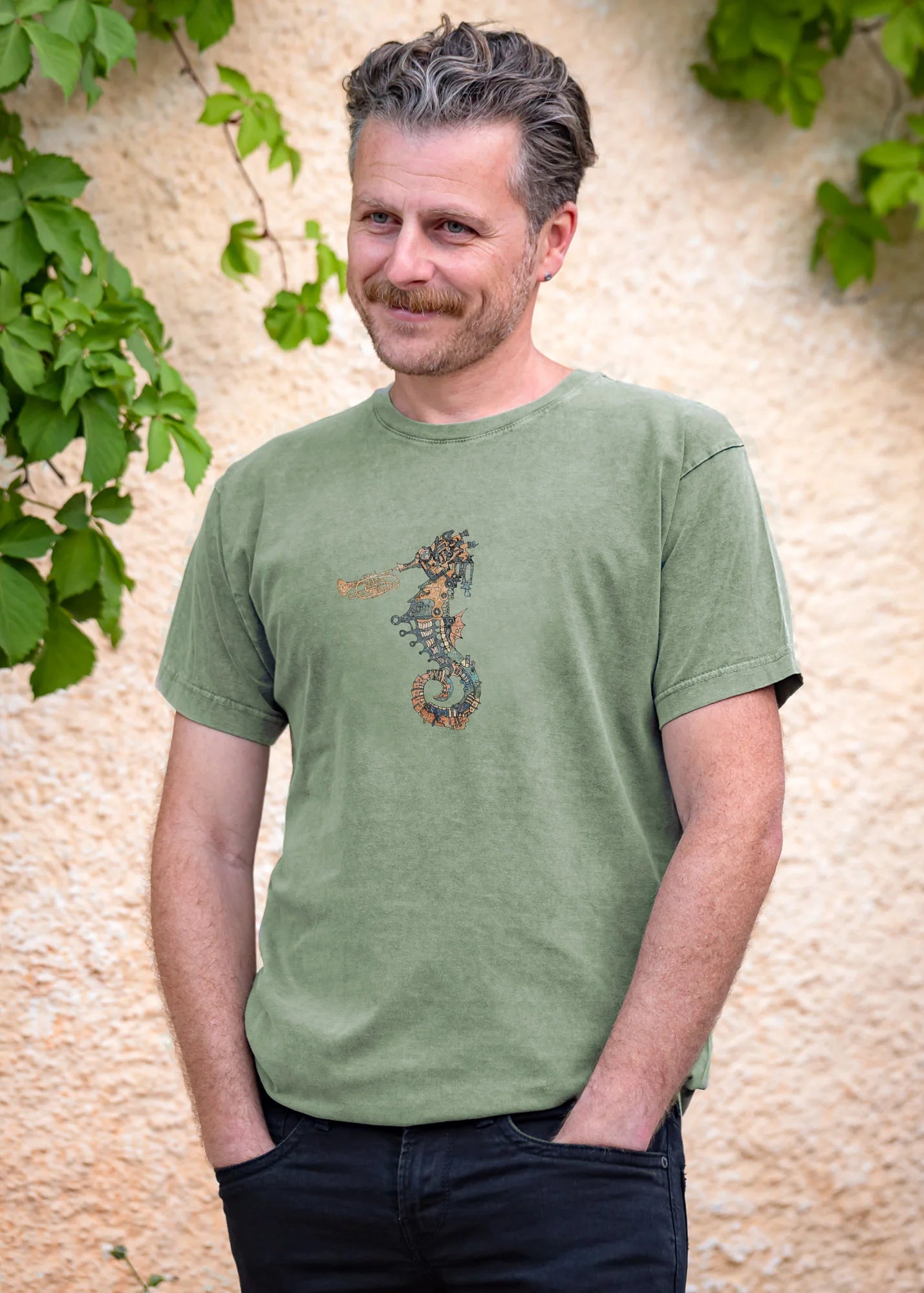 Ballad of the mechanical seahorse - Stonewashed T-Shirts