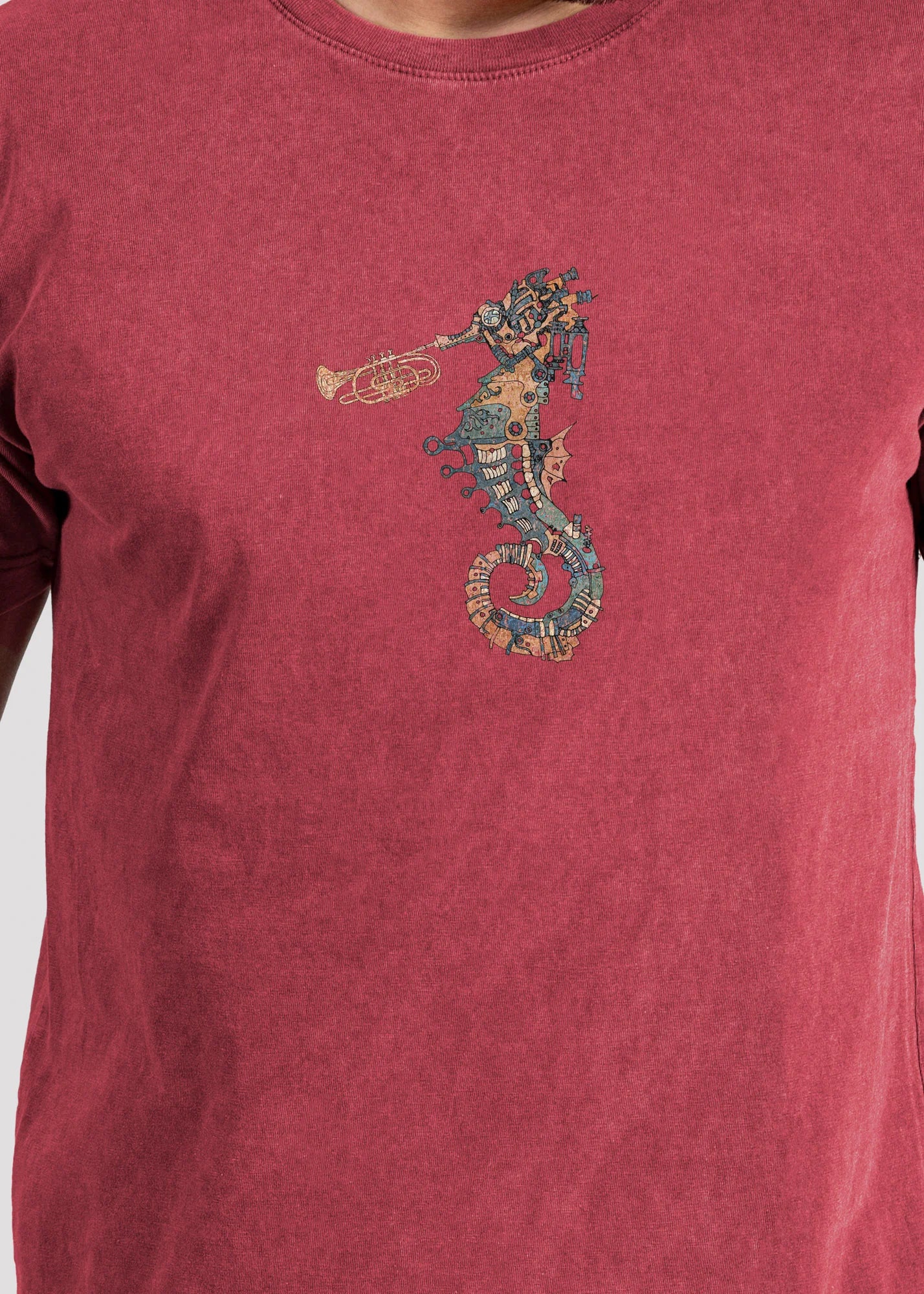 Ballad of the mechanical seahorse - Stonewashed T-Shirts