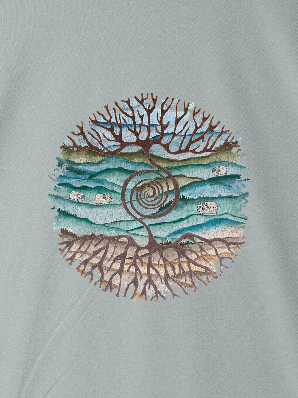 Tree rooted in Cretan landscape - T-Shirts