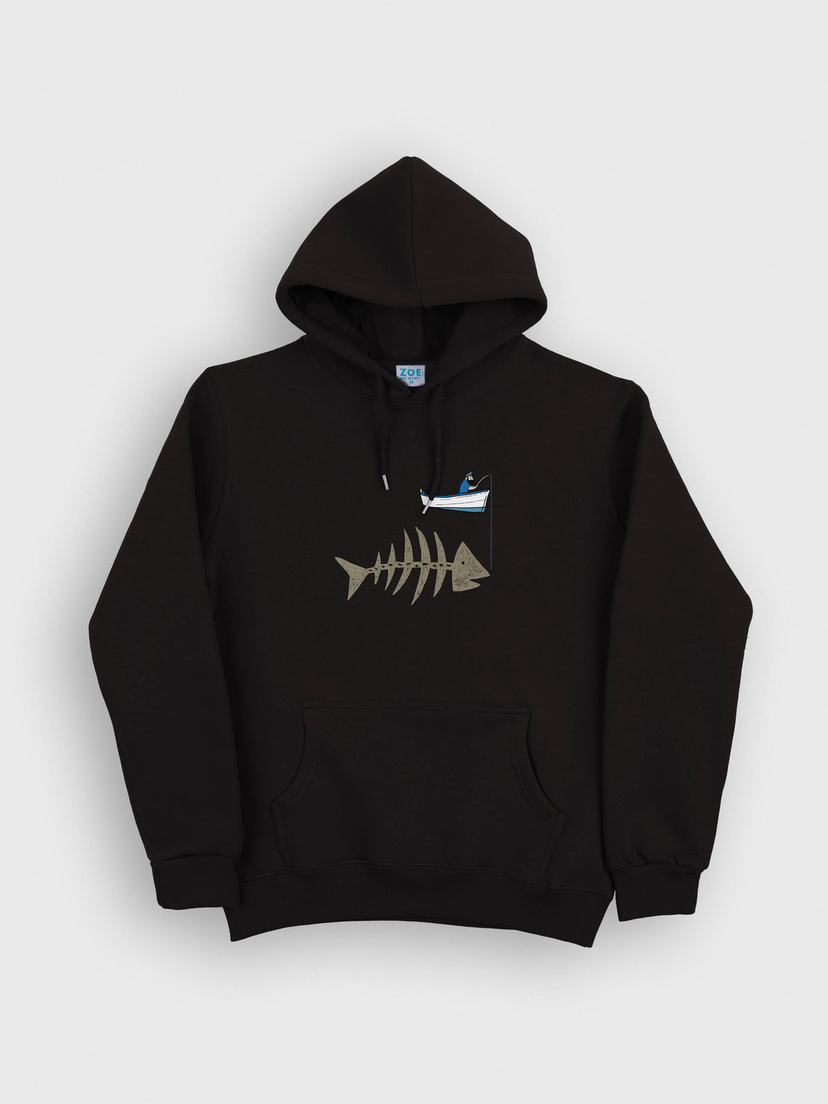 Fishing boat & Fishbone - Hoodies