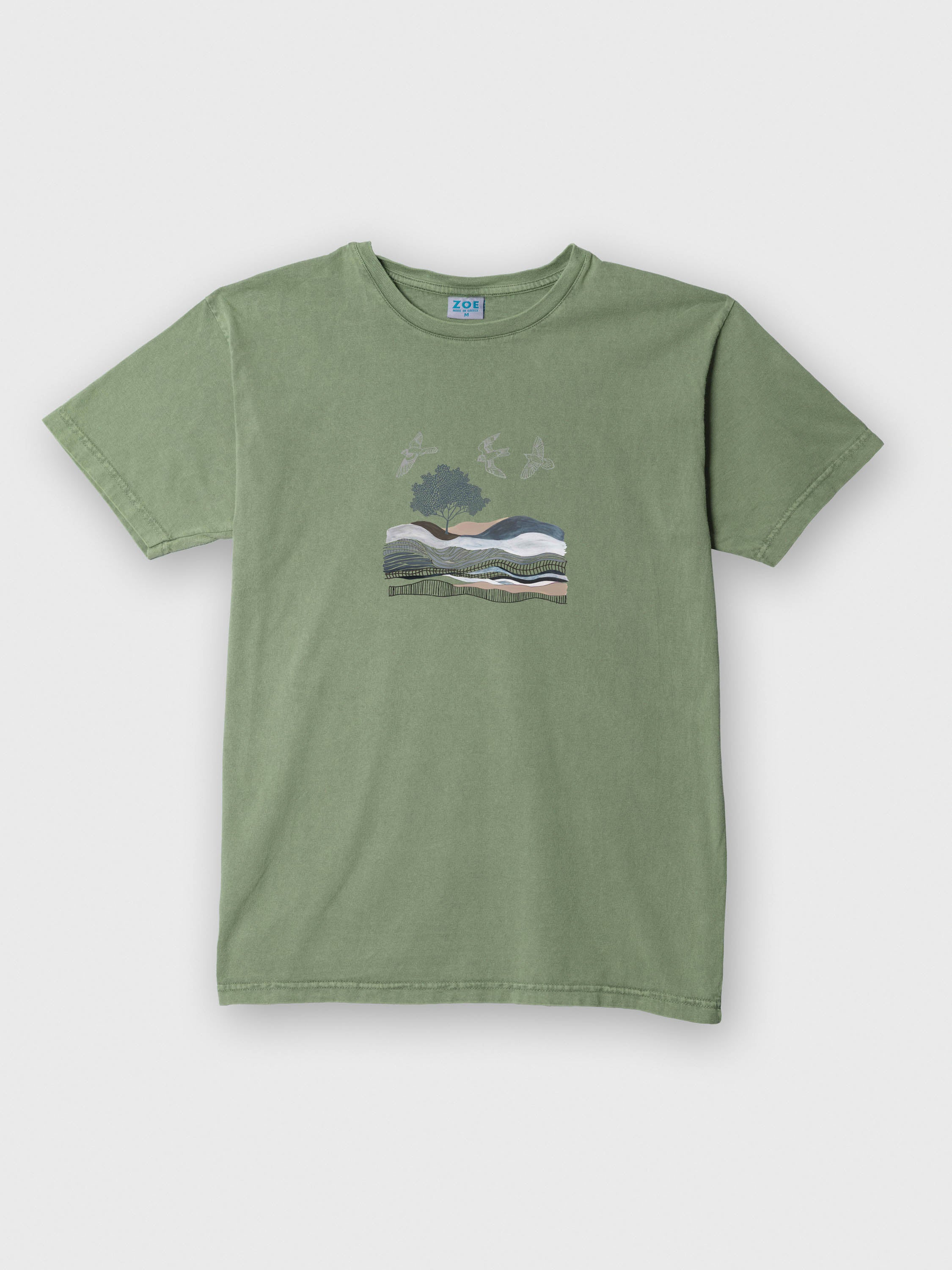 Abstract Mountain & Sea Landscape Art - Stonewashed T-Shirts