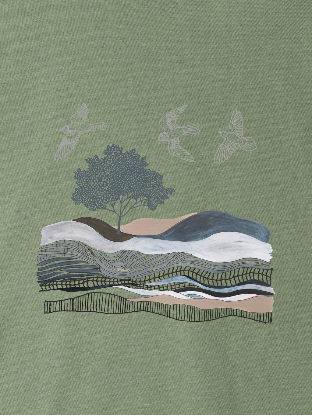 Abstract Mountain & Sea Landscape Art - Stonewashed T-Shirts