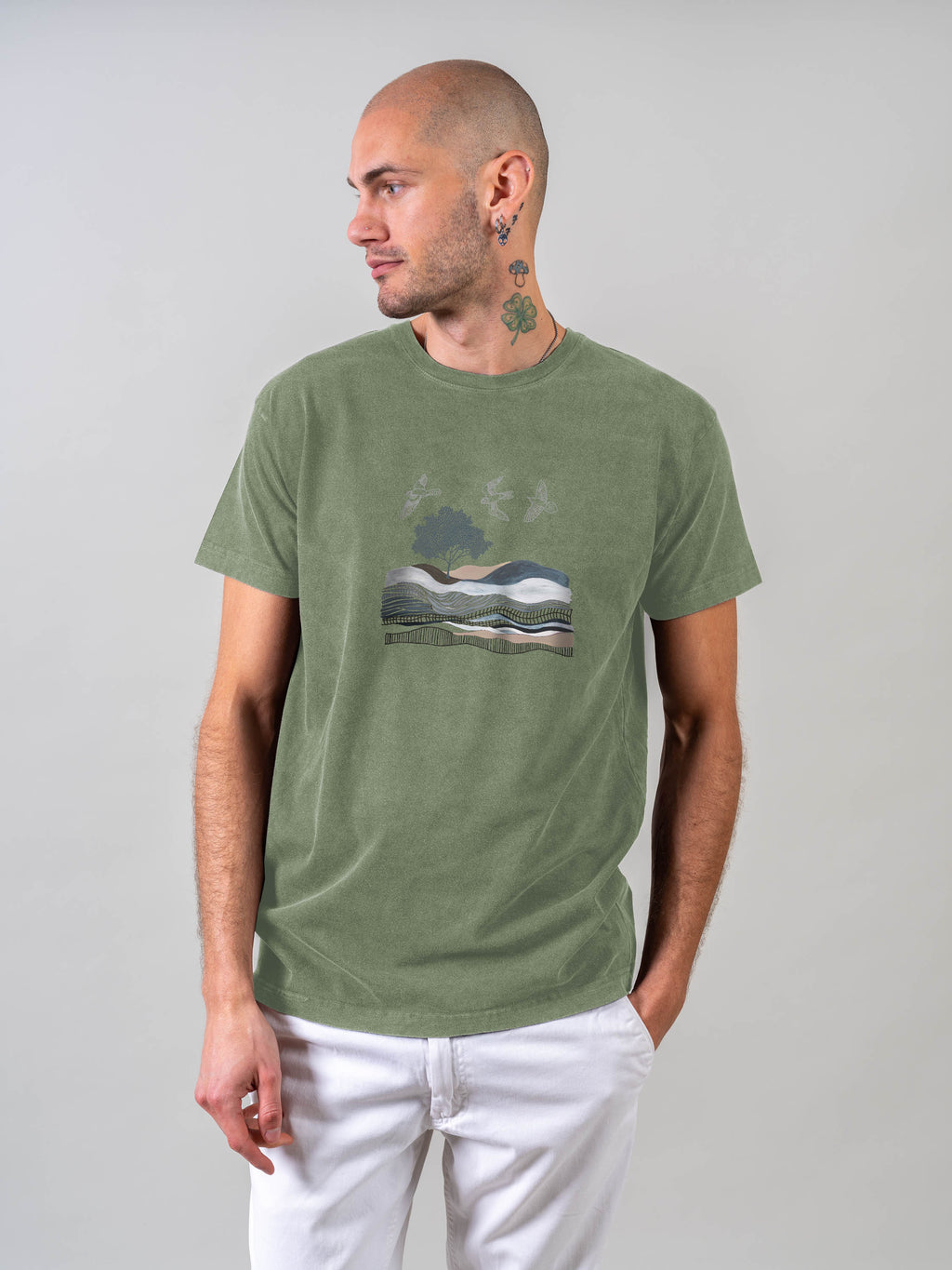 Abstract Mountain & Sea Landscape Art - Stonewashed T-Shirts