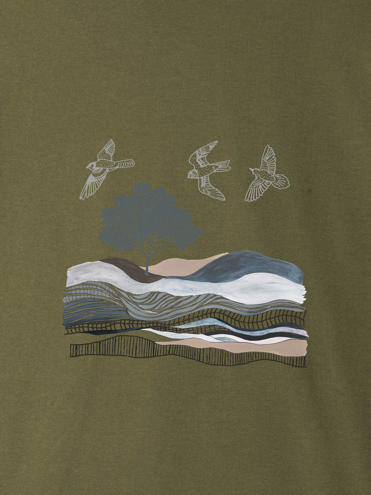 Abstract Mountain & Sea Landscape Art - T-Shirts