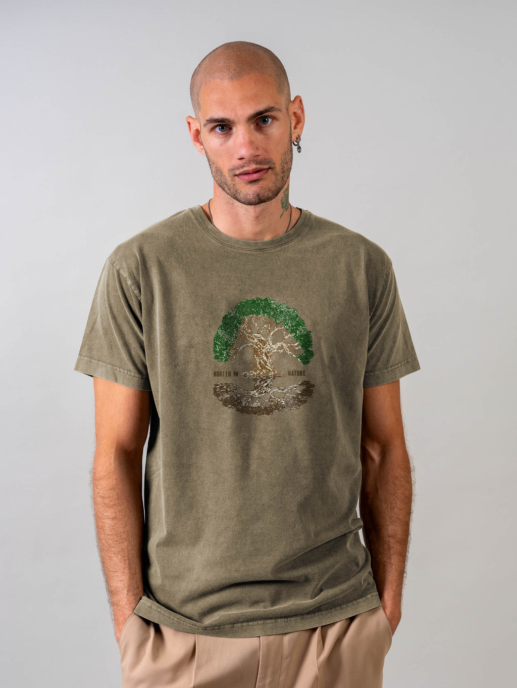 Olive Tree Nature - Stonewashed T-Shirts