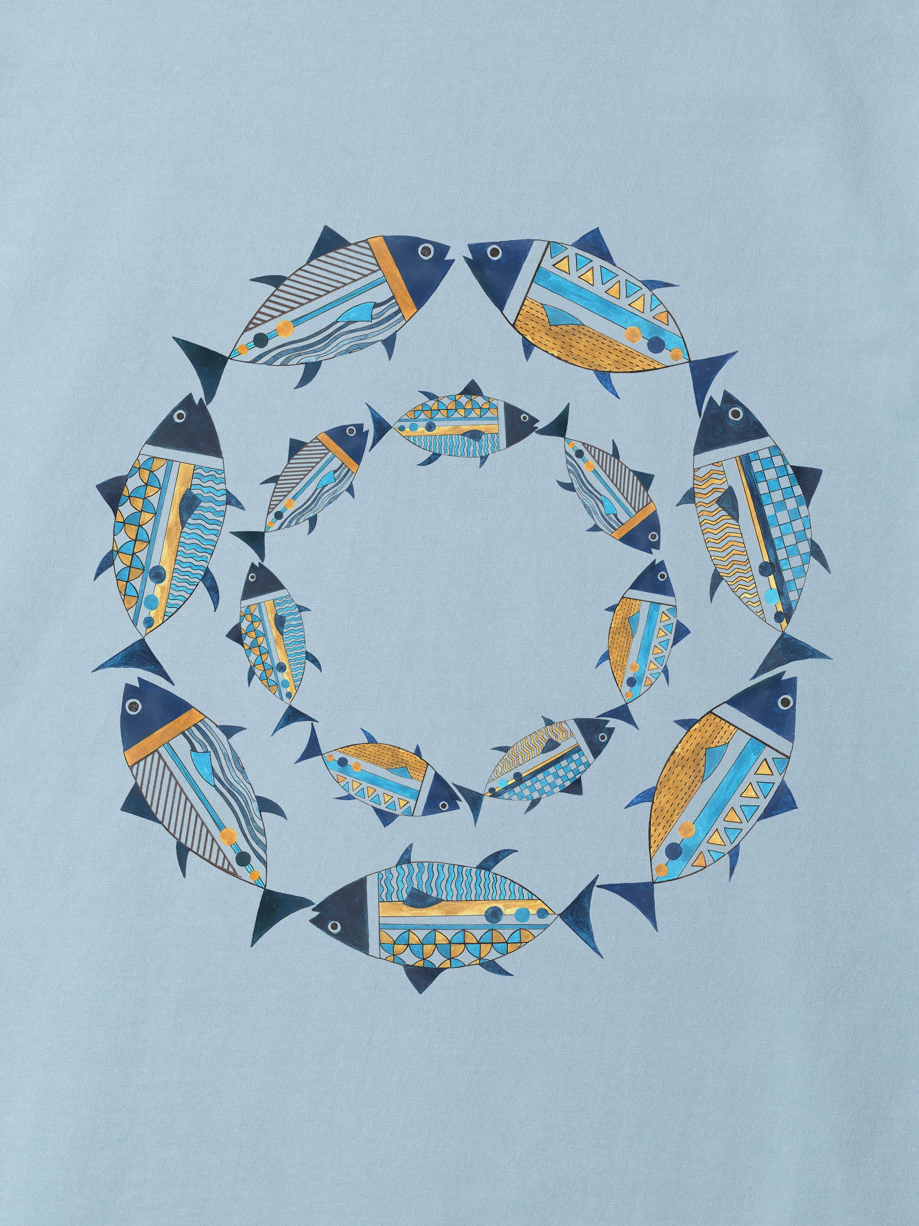 Μεσογειακό Μάνταλα με Ψάρια - Μπλούζες Πετροπλυμένες