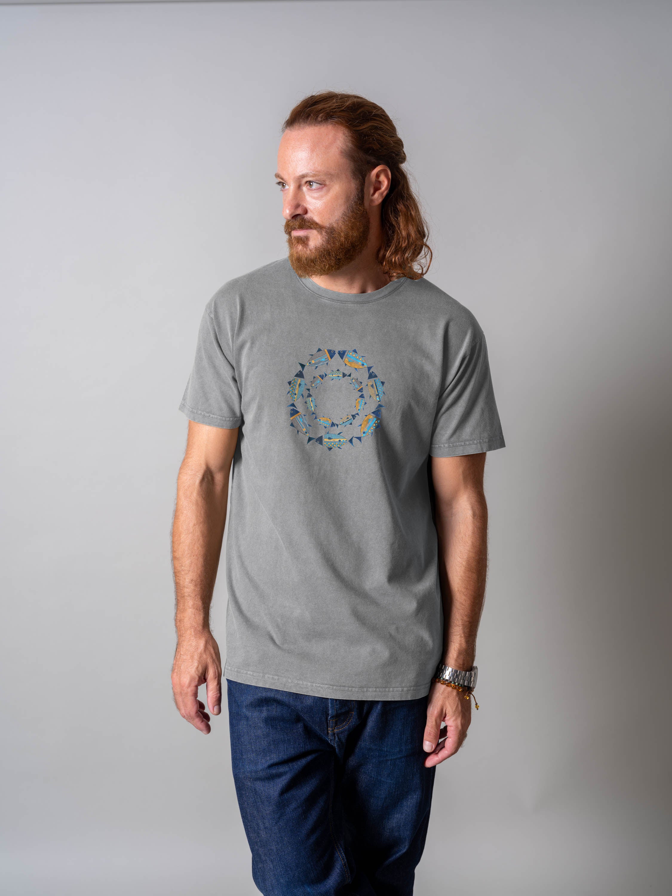 Mediterranean Fish Mandala - Stonewashed T-Shirts