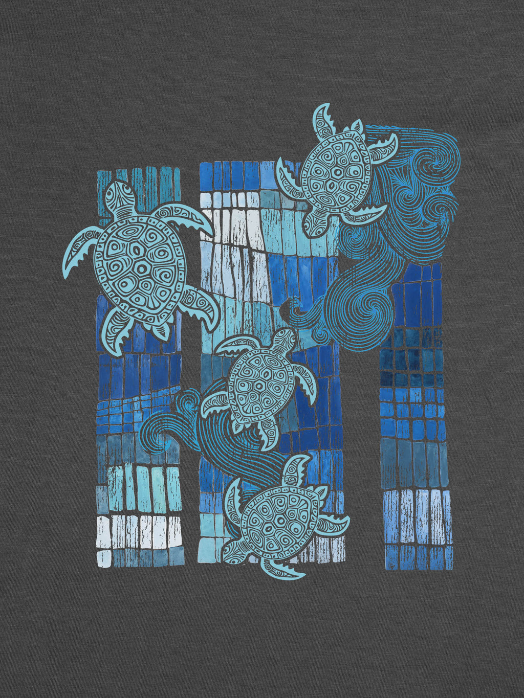 Sea Turtle Wave Tile - T-Shirts