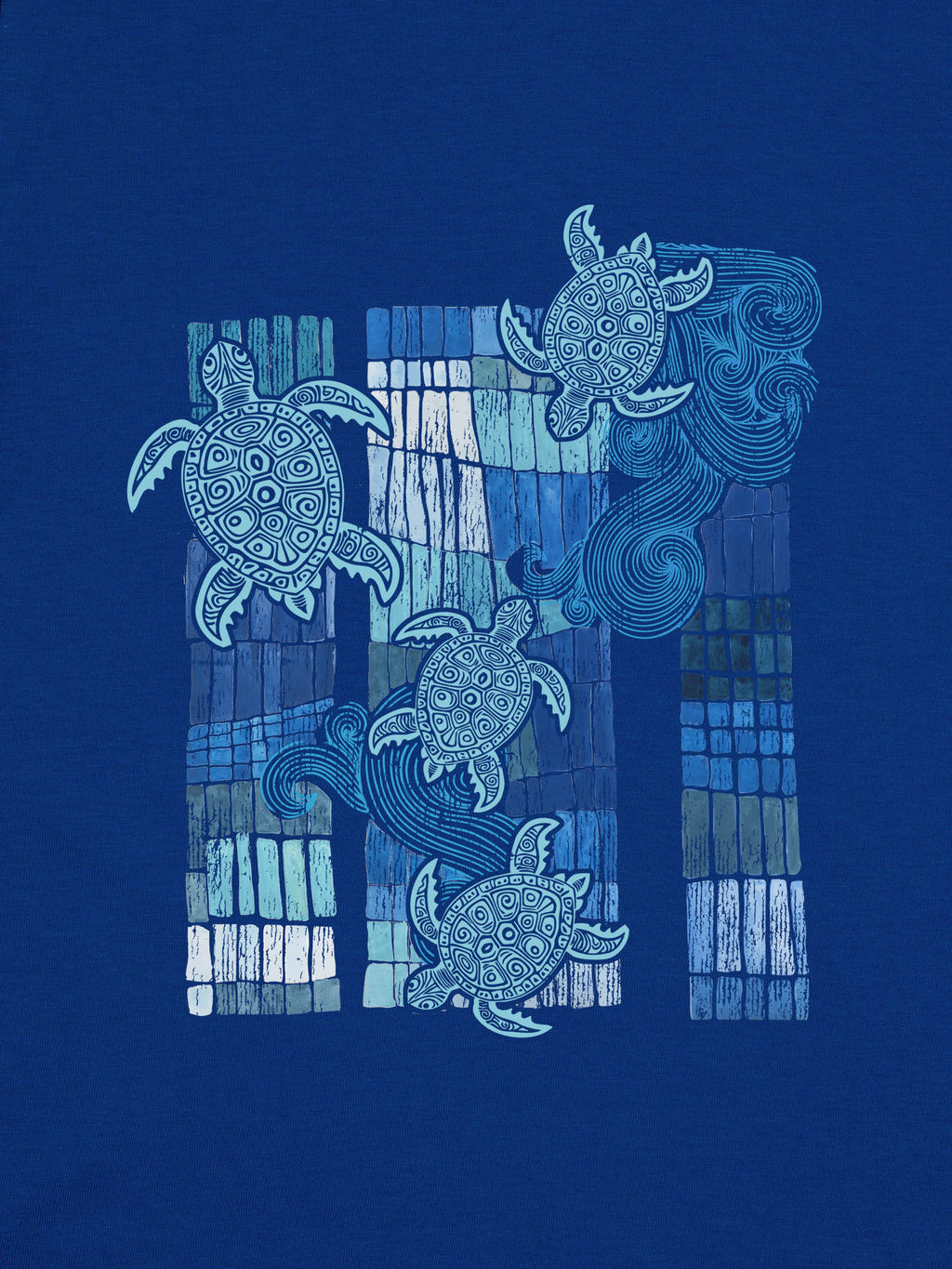 Sea Turtle Wave Tile - T-Shirts
