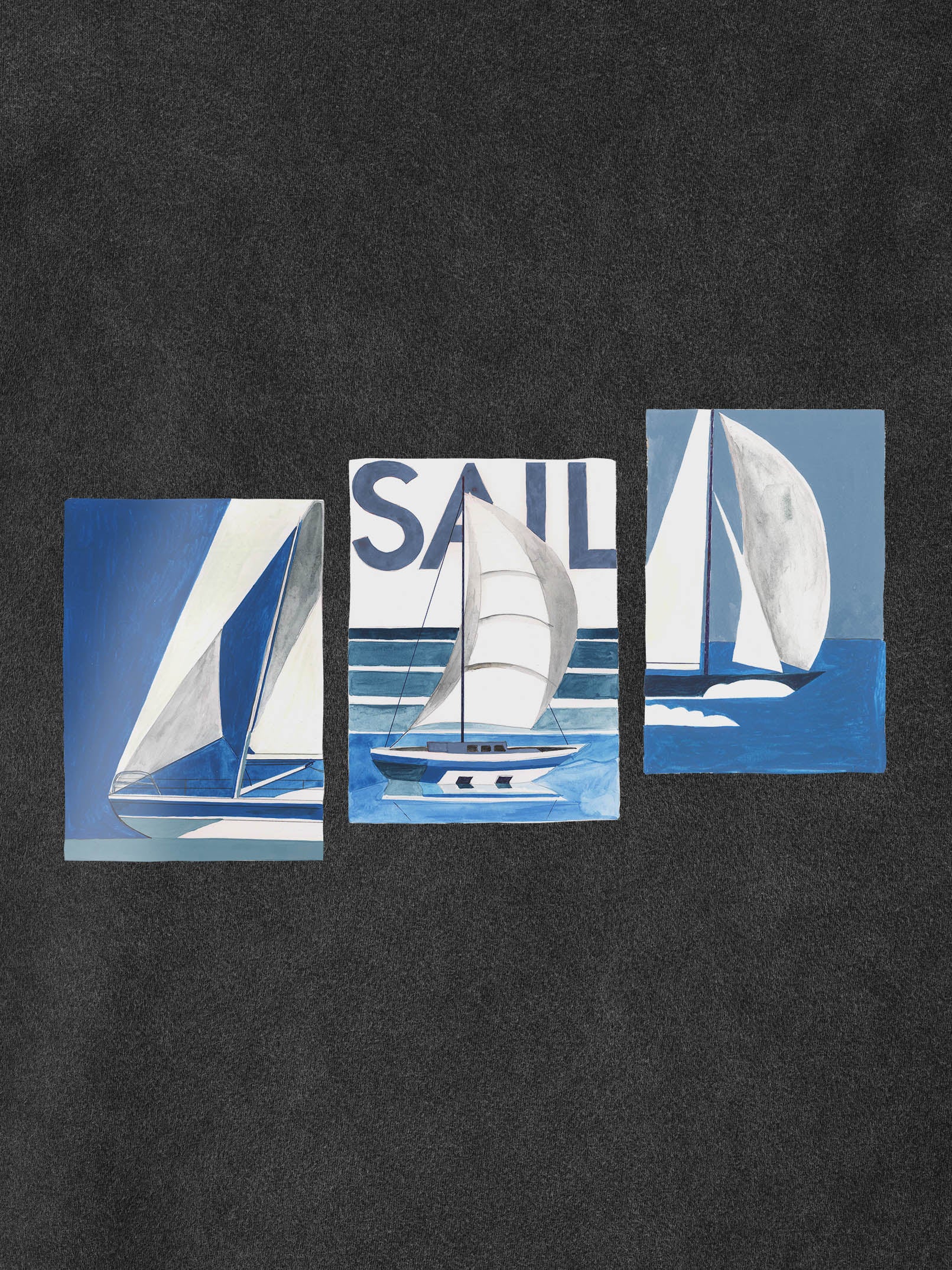 Ναυτικό Σχέδιο Ιστιοπλοϊκά - Μπλούζες Πετροπλυμένες