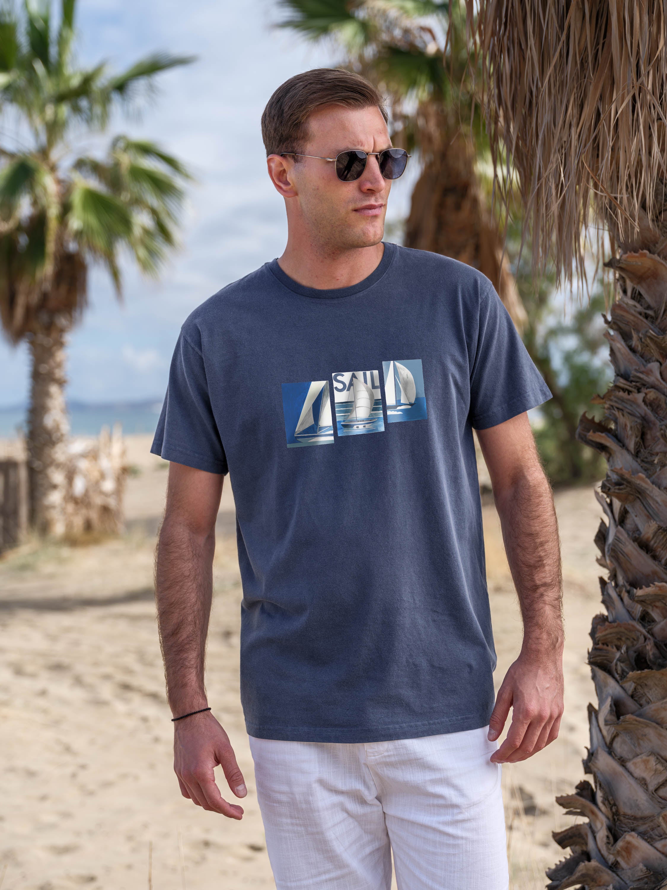 Ναυτικό Σχέδιο Ιστιοπλοϊκά - Μπλούζες Πετροπλυμένες