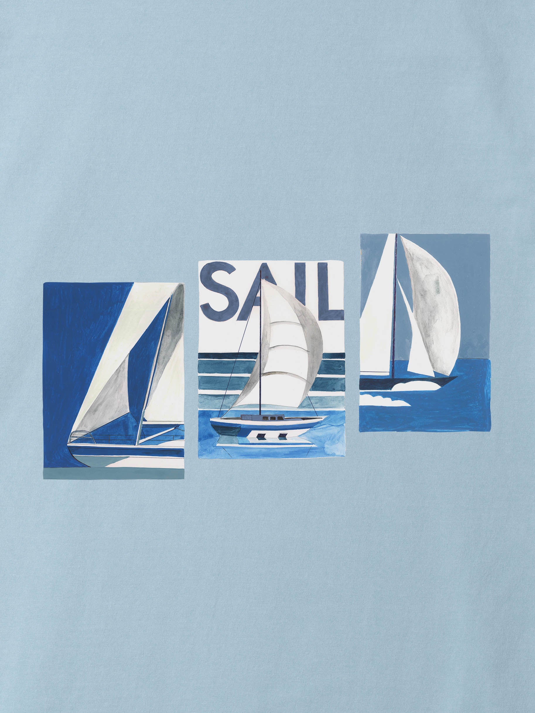 Ναυτικό Σχέδιο Ιστιοπλοϊκά - Μπλούζες Πετροπλυμένες