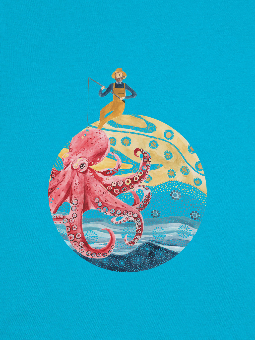 Octopus Moon Ocean - T-Shirts