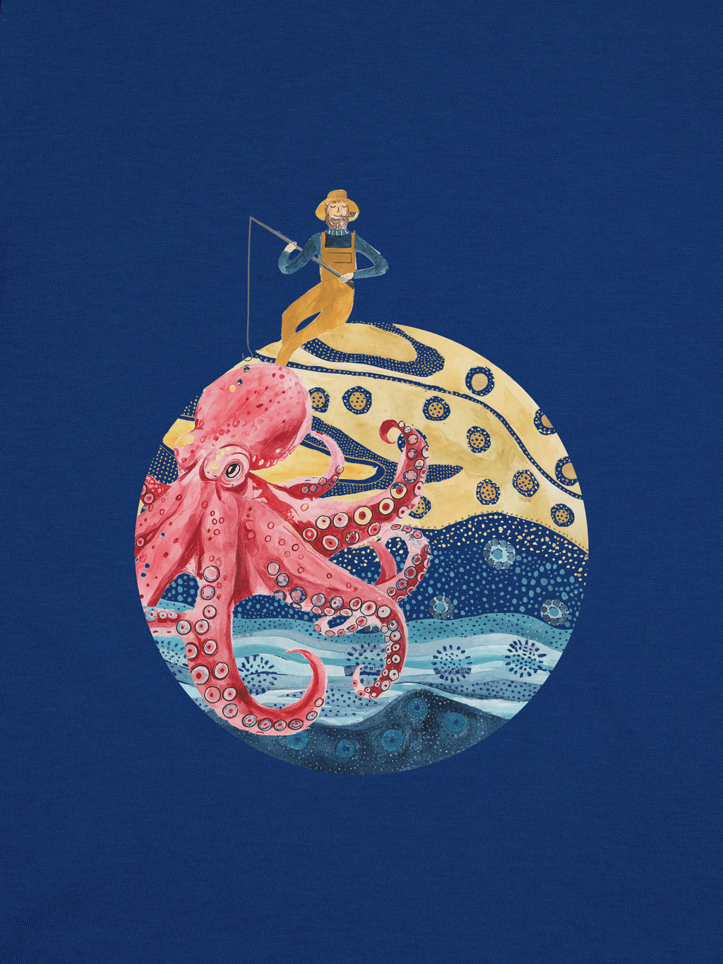 Octopus Moon Ocean - T-Shirts