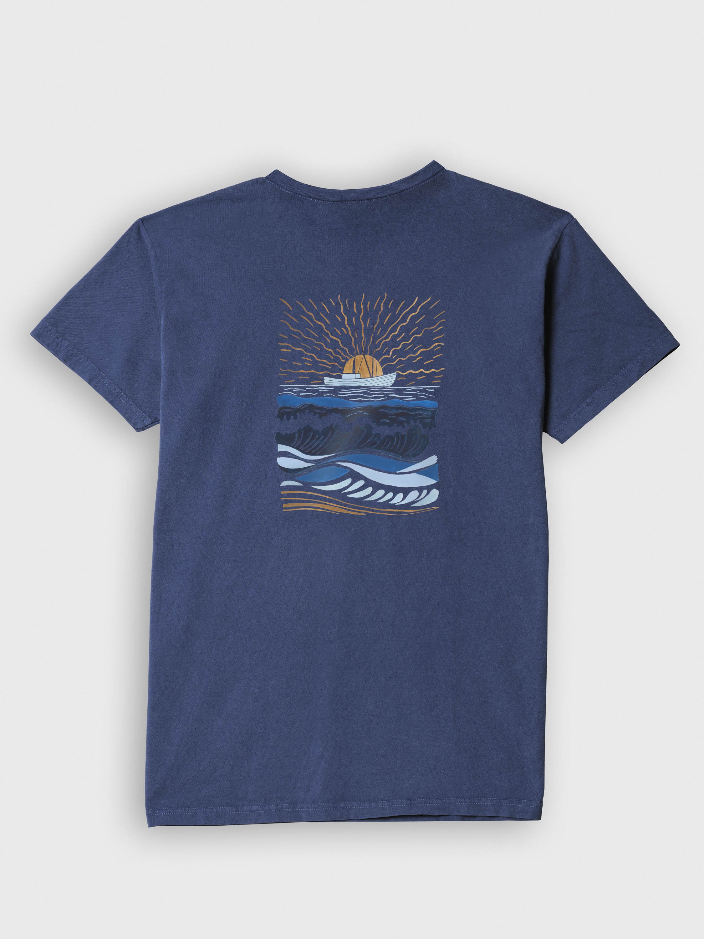 Καλλιτεχνικό Σχέδιο Ιστιοπλοϊκό & Κύματα - Μπλούζες Πετροπλυμένες