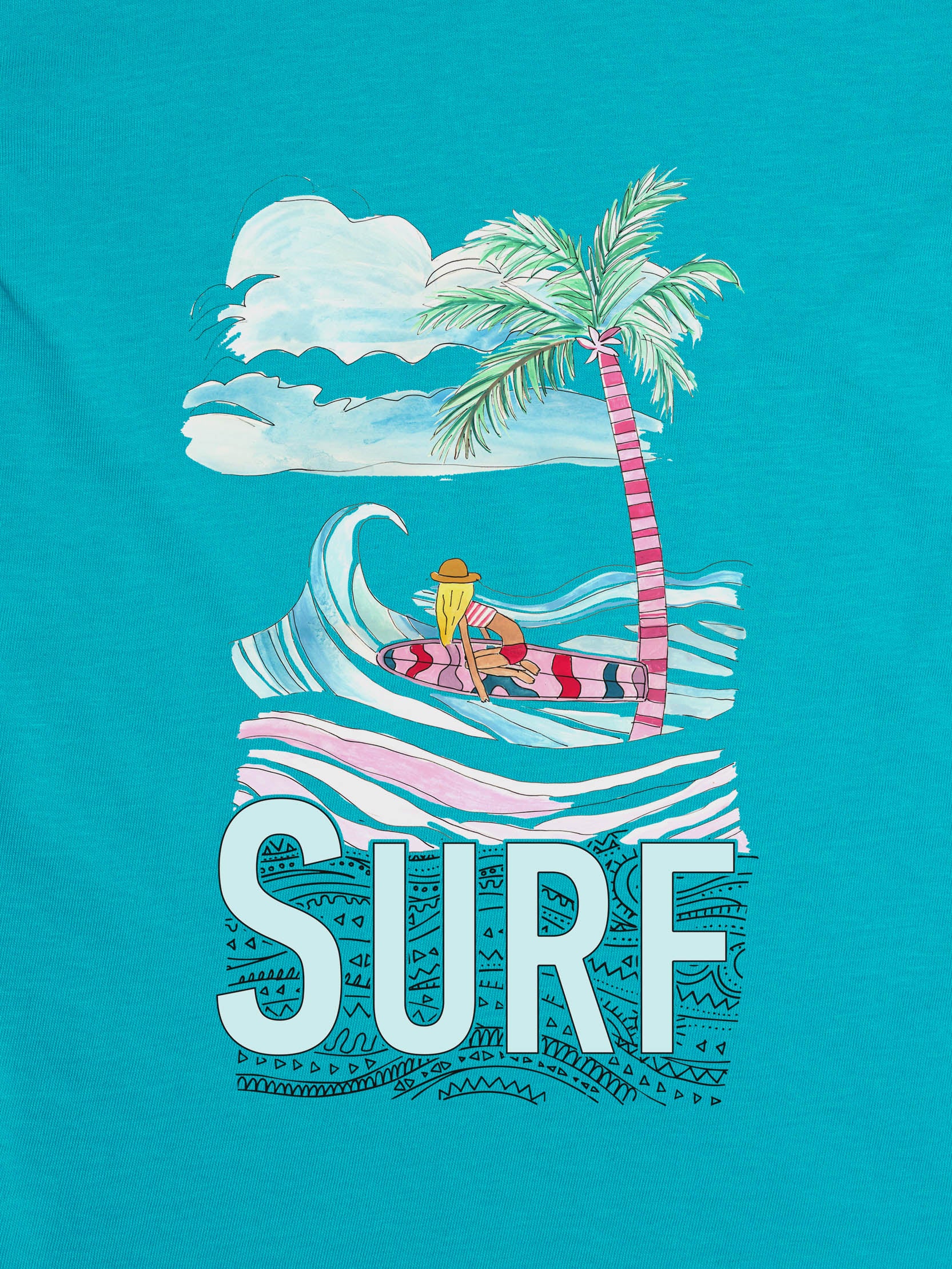 SURF Σκηνή Παραλίας με Φοίνικες - Μπλούζες