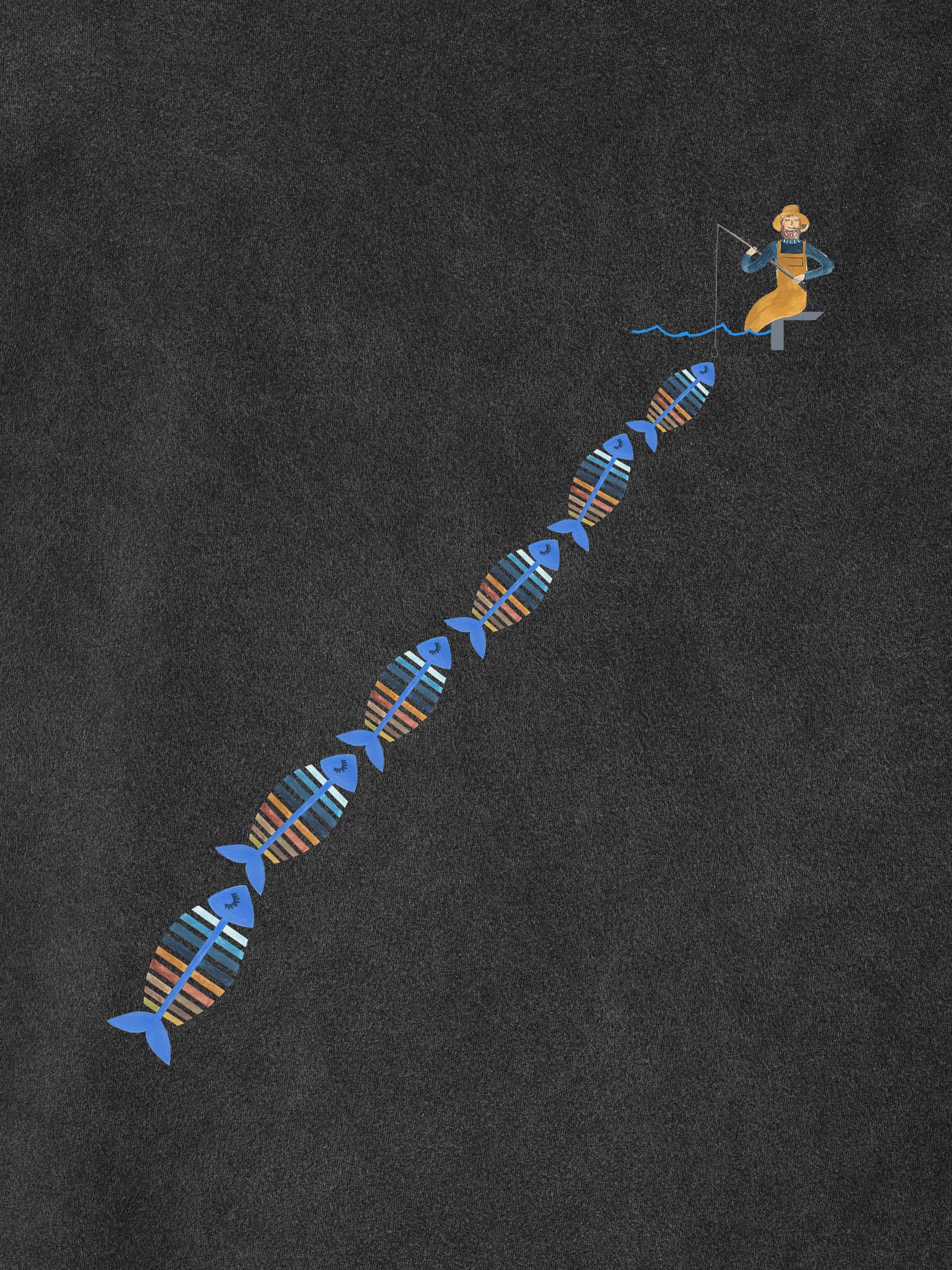 Γραφικό Σχέδιο Windsurfer σε Λωρίδα - Μπλούζες Πετροπλυμένες