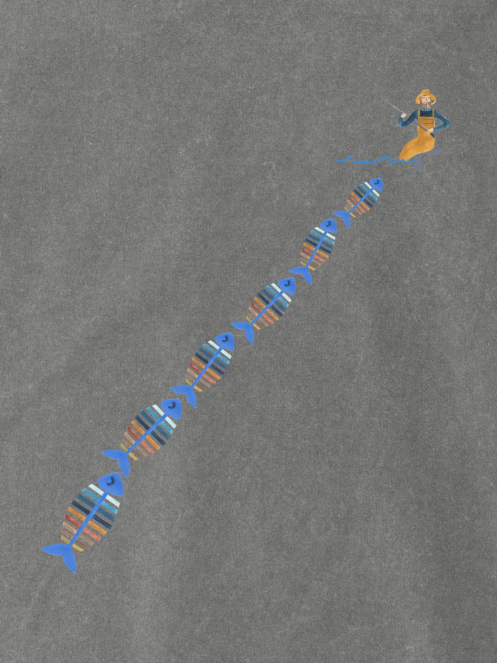 Γραφικό Σχέδιο Windsurfer σε Λωρίδα - Μπλούζες Πετροπλυμένες