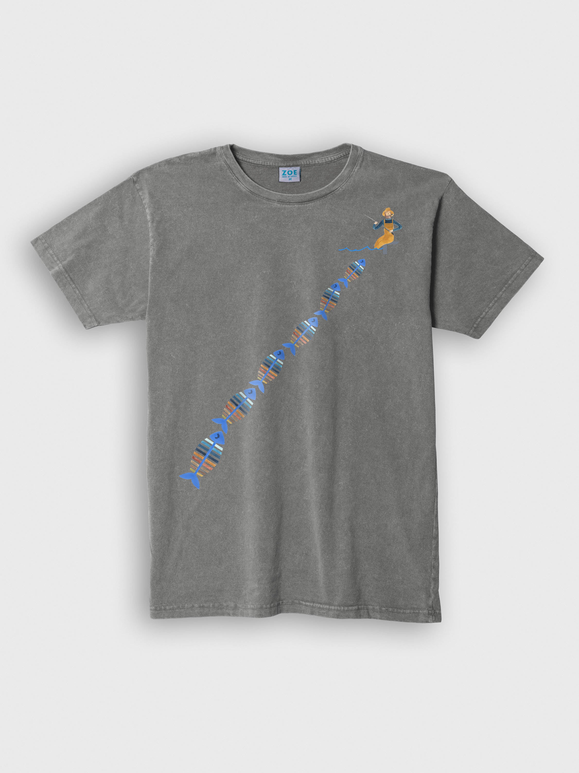 Γραφικό Σχέδιο Windsurfer σε Λωρίδα - Μπλούζες Πετροπλυμένες