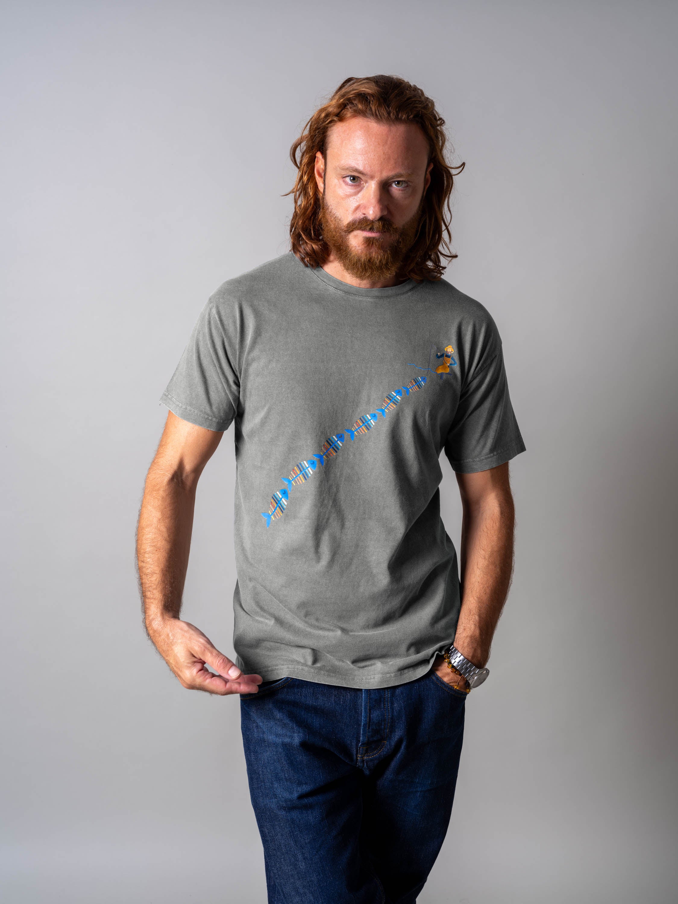 Γραφικό Σχέδιο Windsurfer σε Λωρίδα - Μπλούζες Πετροπλυμένες