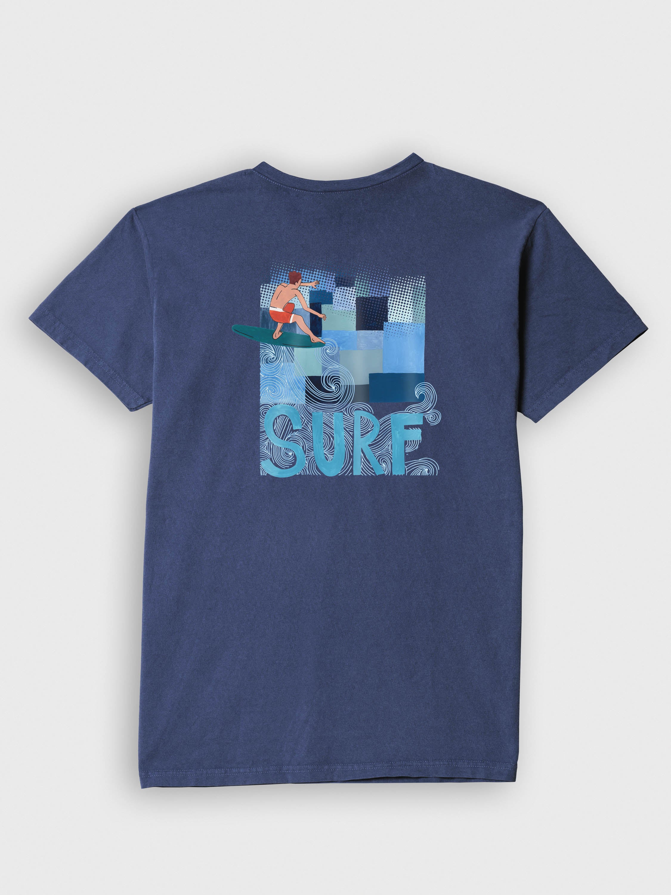 Surf Lifestyle Κολάζ Σχέδιο - Μπλούζες Πετροπλυμένες